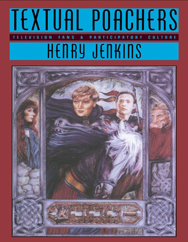 Cover of Jenkins's book Textual Poachers, depicting characters from Star Trek: The Next Generation in medieval clothing.